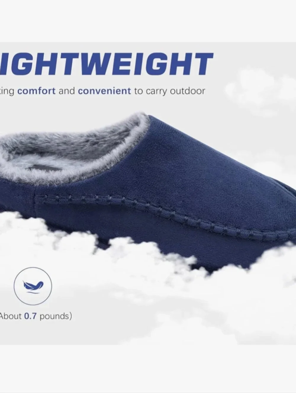 Mens Slippers Orthopedic Arch Support Suede Fluff Plush Home Shoes